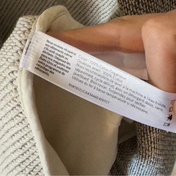 Eileen Fisher Open Front Waterfall Cardigan Organic Cotton - Picture 5 of 6